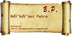 Békéssi Petra névjegykártya